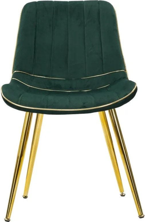 CONJUNTO DE 2 CADEIRAS PARIS 51X59X79 CM VERDE E DOURADO