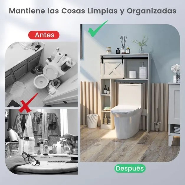 Armario de casa de banho para sanita com prateleiras nas portas 84 x 17 x 128 cm Branco