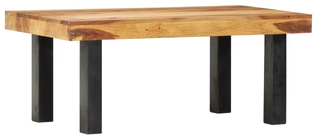 Mesa de centro 100x50x40 cm madeira de sheesham maciça