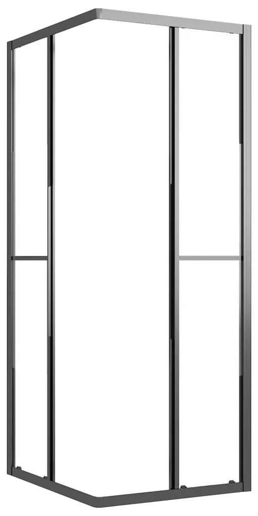 Cabine de duche ESG semiopaco 90x70x180 cm preto