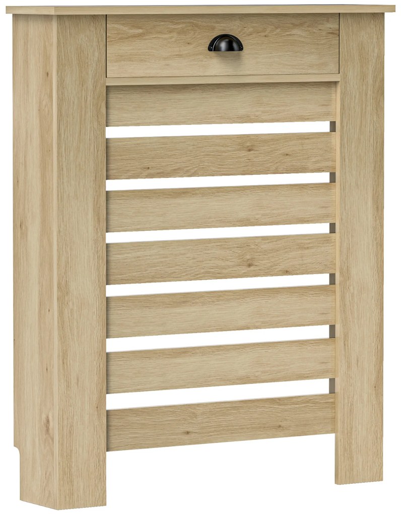 HOMCOM Cobertura para Radiador com Gaveta Cobertura para Radiador de MDF para Sala de Estar Dormitório Corredor 78x19x95,5 cm Carvalho | Aosom Portugal