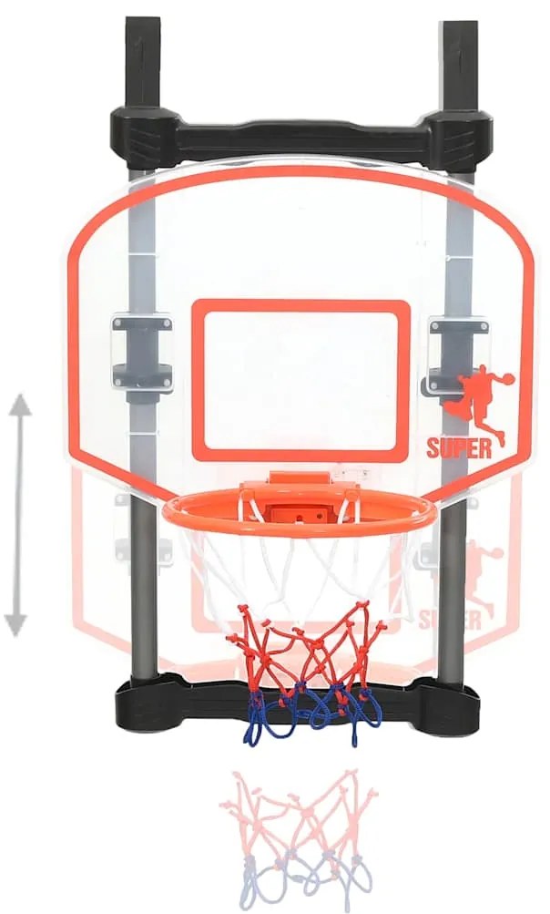 Conjunto de basquetebol criança ajustável p/ colocar numa porta