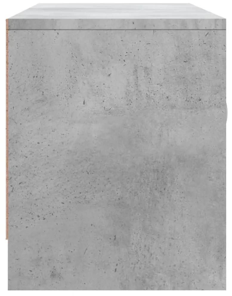 Móvel p/ TV 102x30x37,5 cm madeira processada cinzento cimento