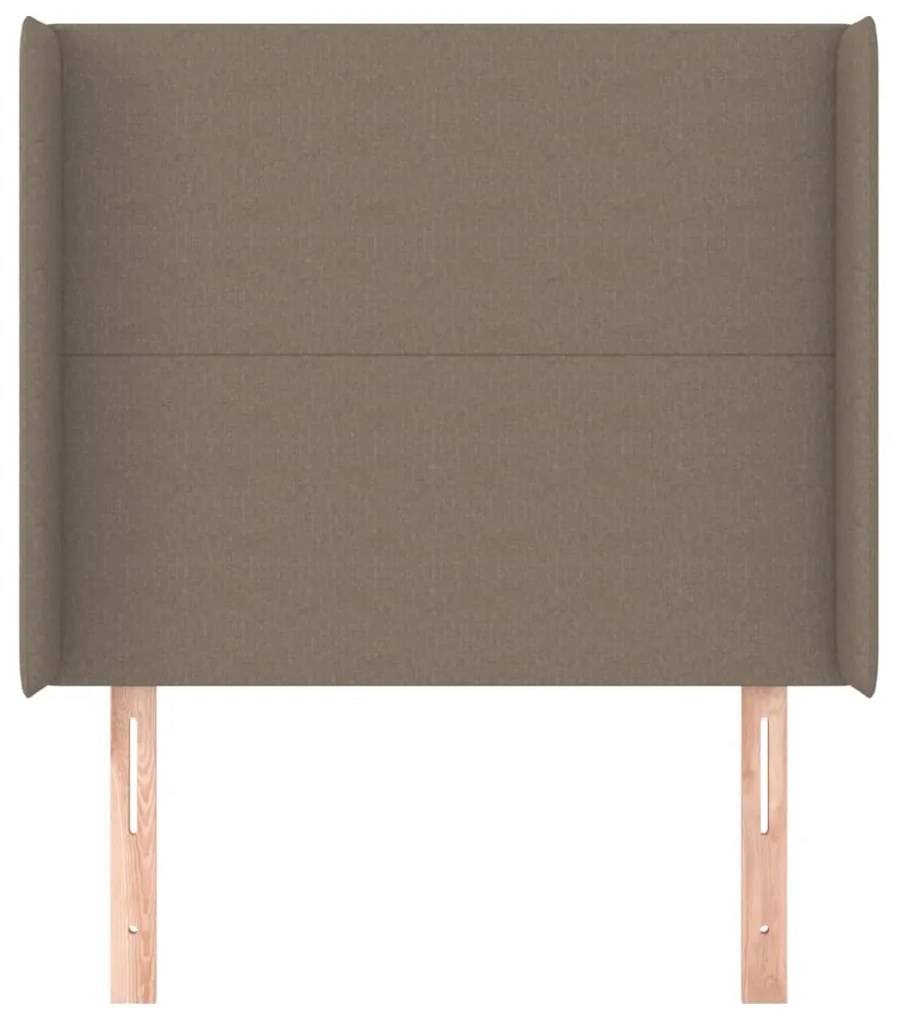 Cabeceira cama c/ abas tecido 83x16x118/128cm cinza-acastanhado