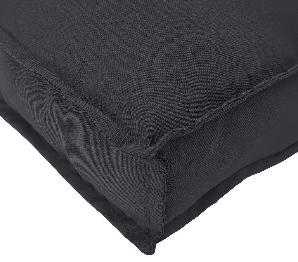 Almofada Pallet para Assento Preto 80x80x12 cm Tecido Oxford