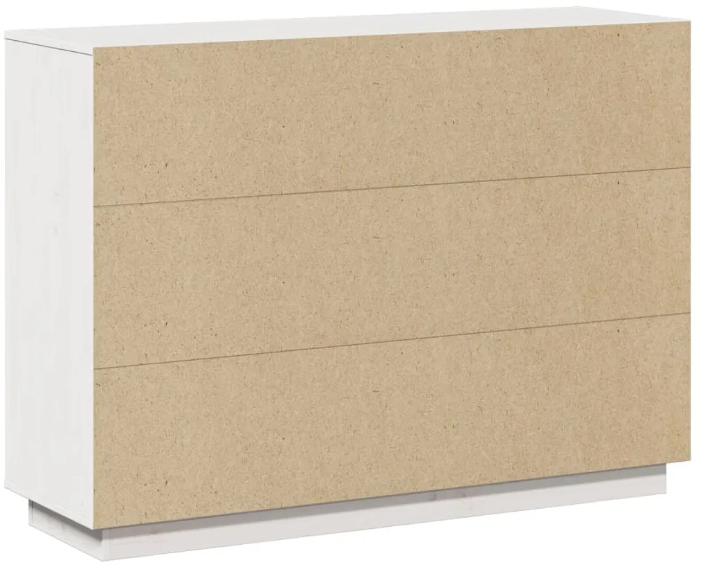 Aparador 110,5x35x80 cm madeira de pinho maciça branco