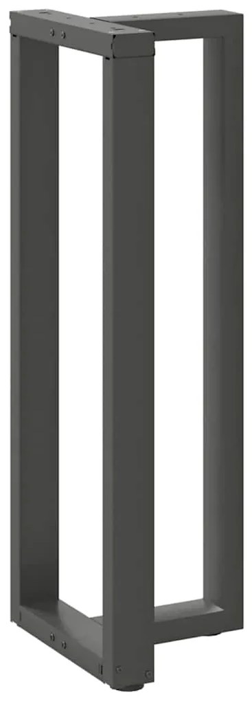 Pés para mesa de bar em forma de T, 2 peças, antracite, 40x35x(110-111