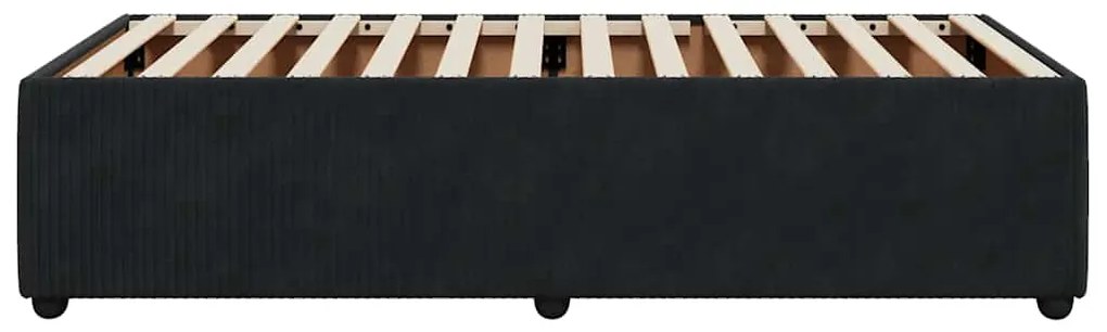 Estrutura de cama 80x200 cm veludo preto