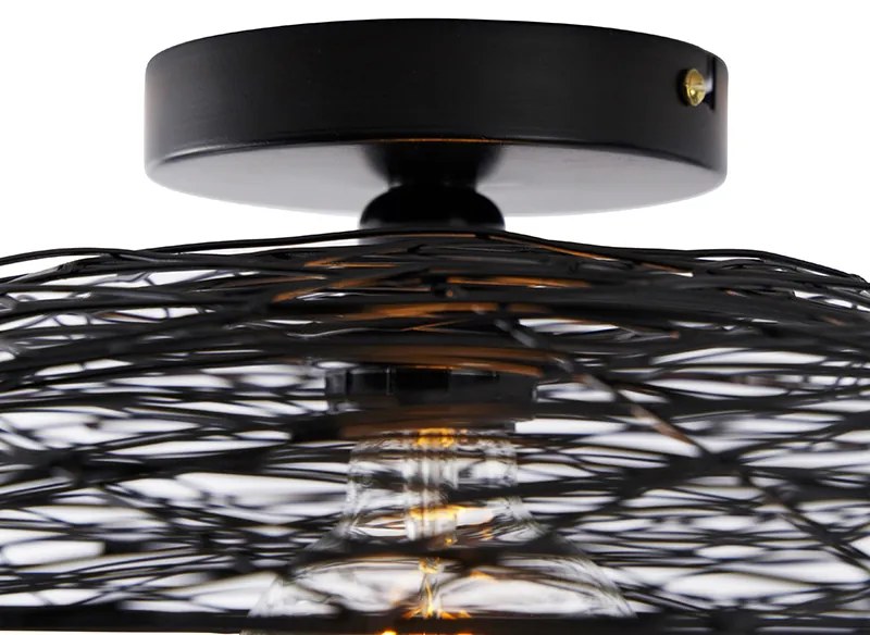 Candeeiro de teto oriental preto 40 cm - Glan Oriental