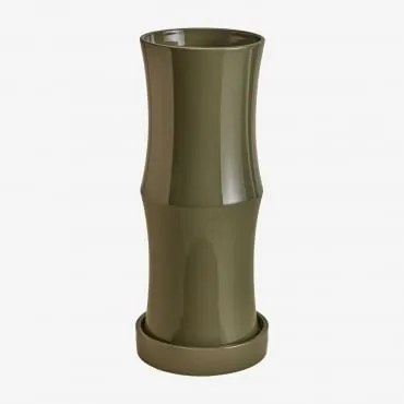 Suporte Para Guarda-chuvas Em Cerâmica Fiorenza Verde Azeitona Intenso - Sklum