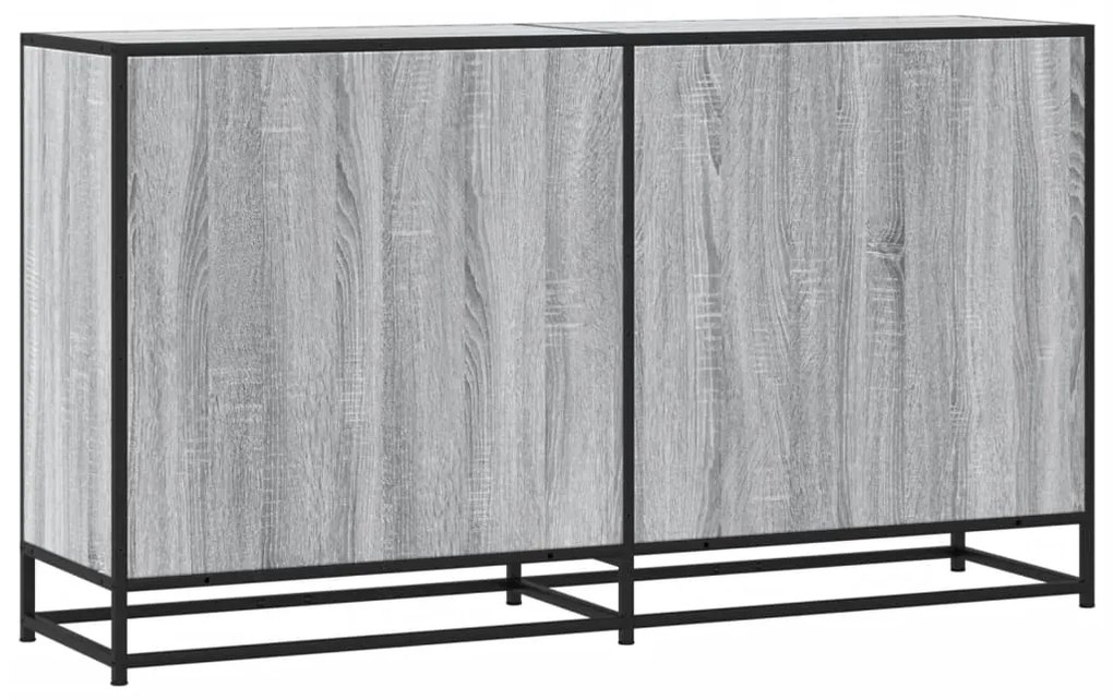 Aparador 134x35x76 cm derivados de madeira cinzento sonoma