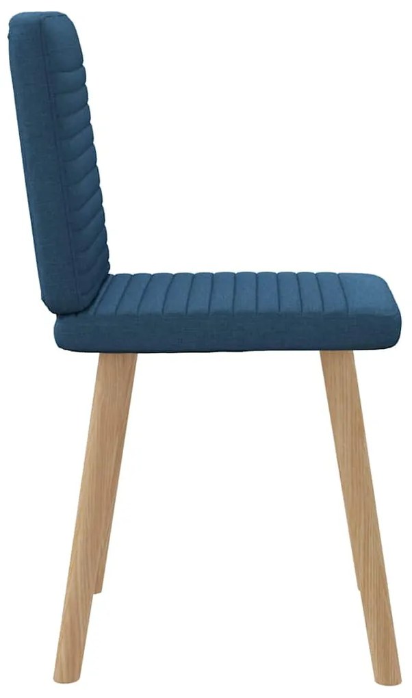 Cadeiras de jantar 2 pcs tecido azul