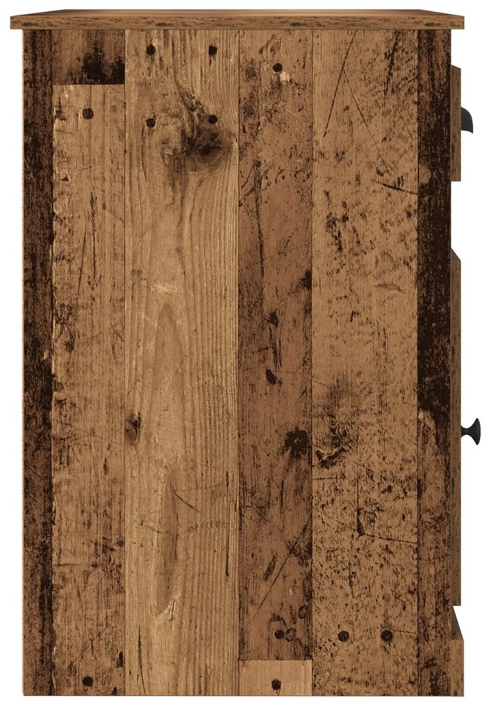 Escrivaninha vidaXL com Armazenamento em Madeira Velha 50x115x75 cm em