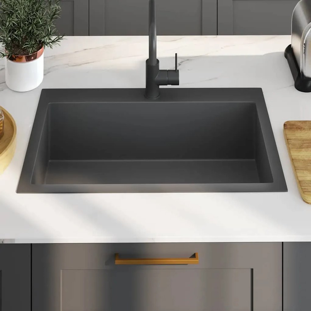 Lava-louça de cozinha artesanal aço inoxidável preto