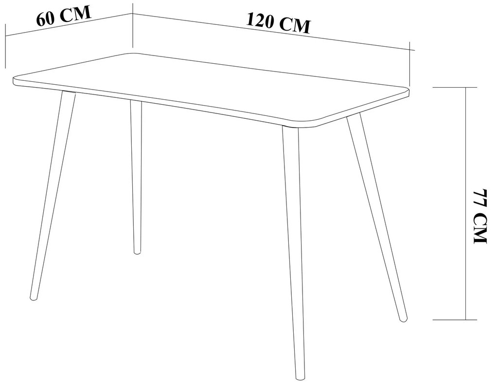 Secretária Fabio – Pinho Atlântico – 120x77x60 cm