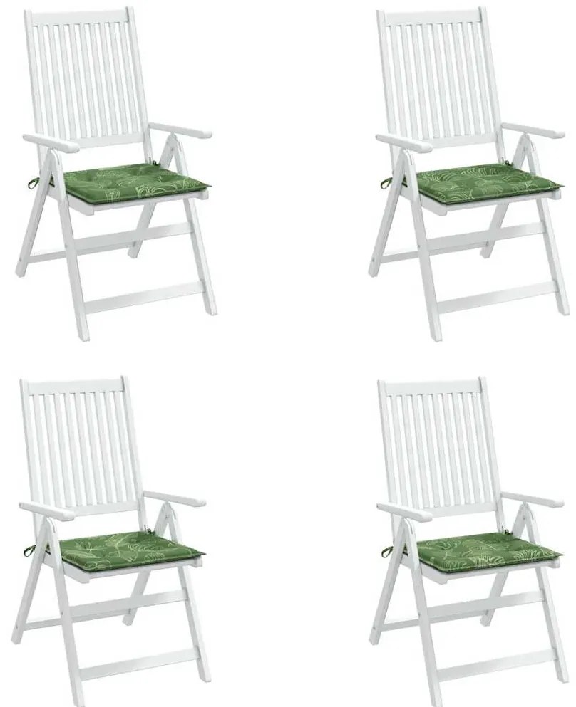 Almofadões p/ cadeira 4pcs 40x40x4cm tecido padrão folhas