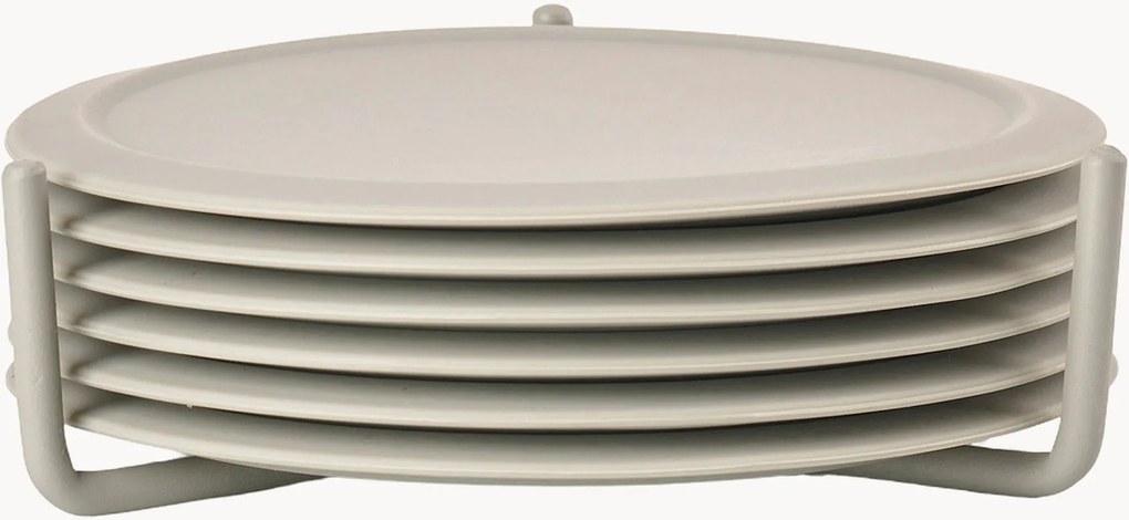 Bases para copos de vidro Singles, conjunto de 6