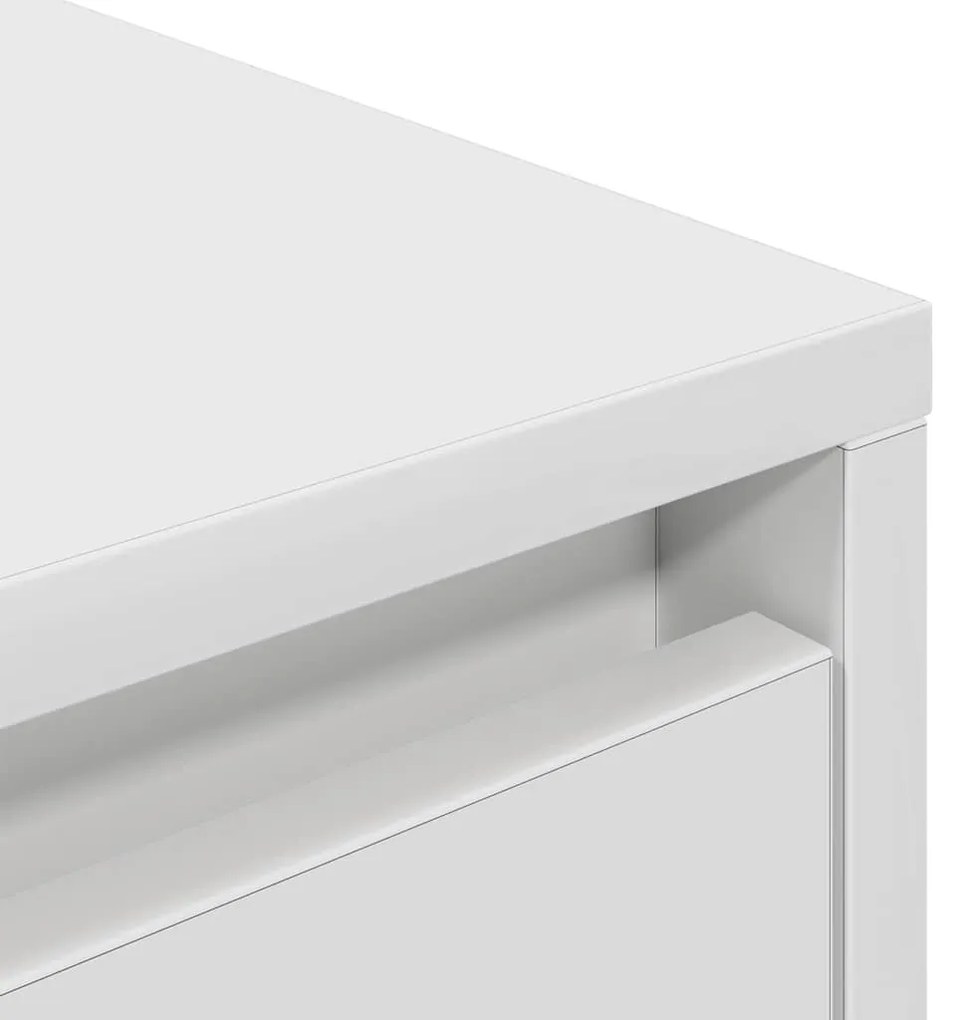 Móvel de TV com luzes LED 100x41x50 cm branco