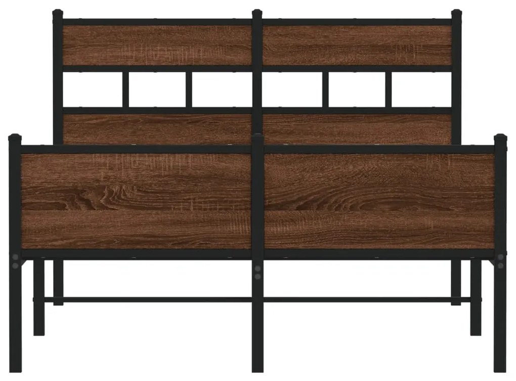 Estrutura cama s/ colchão derivados madeira carvalho castanho