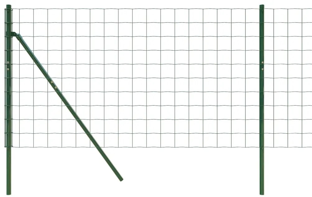 Cerca de malha de arame 1x10 m aço galvanizado verde