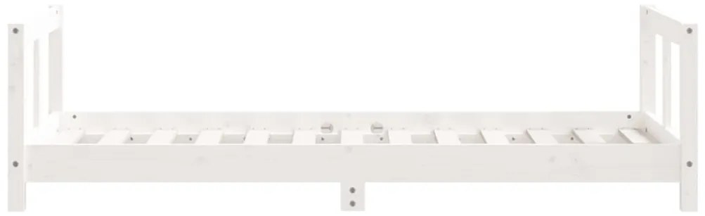 Estrutura de cama infantil 80x160 cm pinho maciço branco