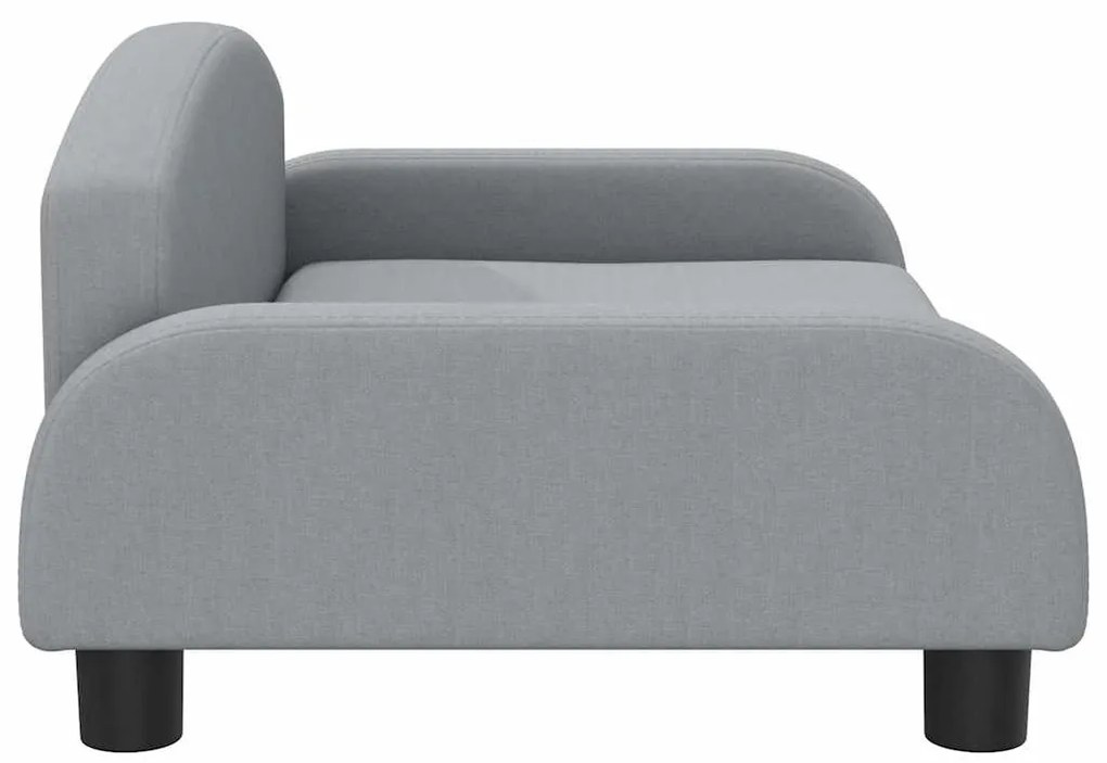 Cama para cães 70x45x30 cm tecido cinzento-claro