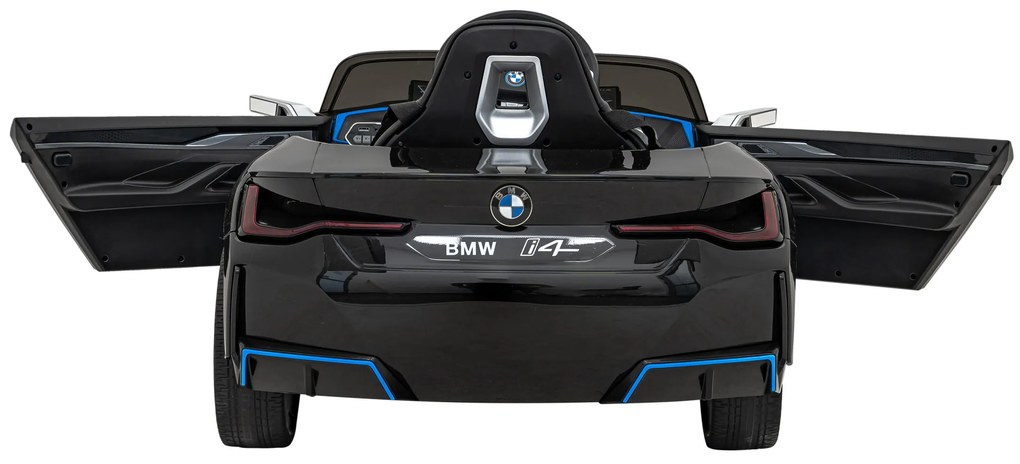 Carro elétrico para Crianças BMW I4 12V, Rodas Espuma EVA, Assento couro ecológico Preto