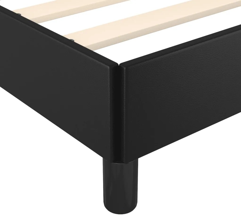 Estrutura de cama sem castanho colchão 120x190cm couro do falso