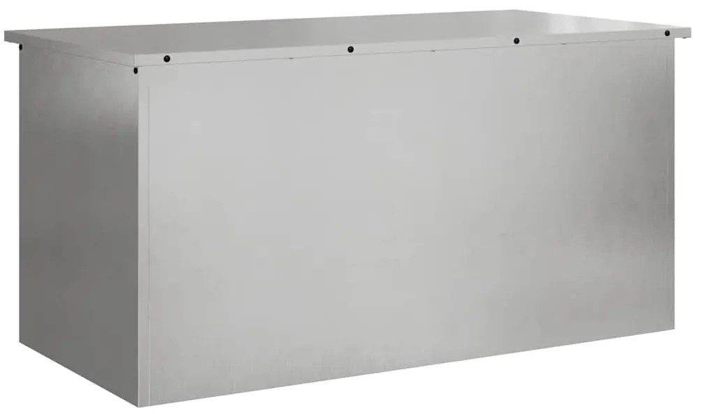 Caixa de Armazenamento Externa Prateado 100 x 50.5 x 50 cm