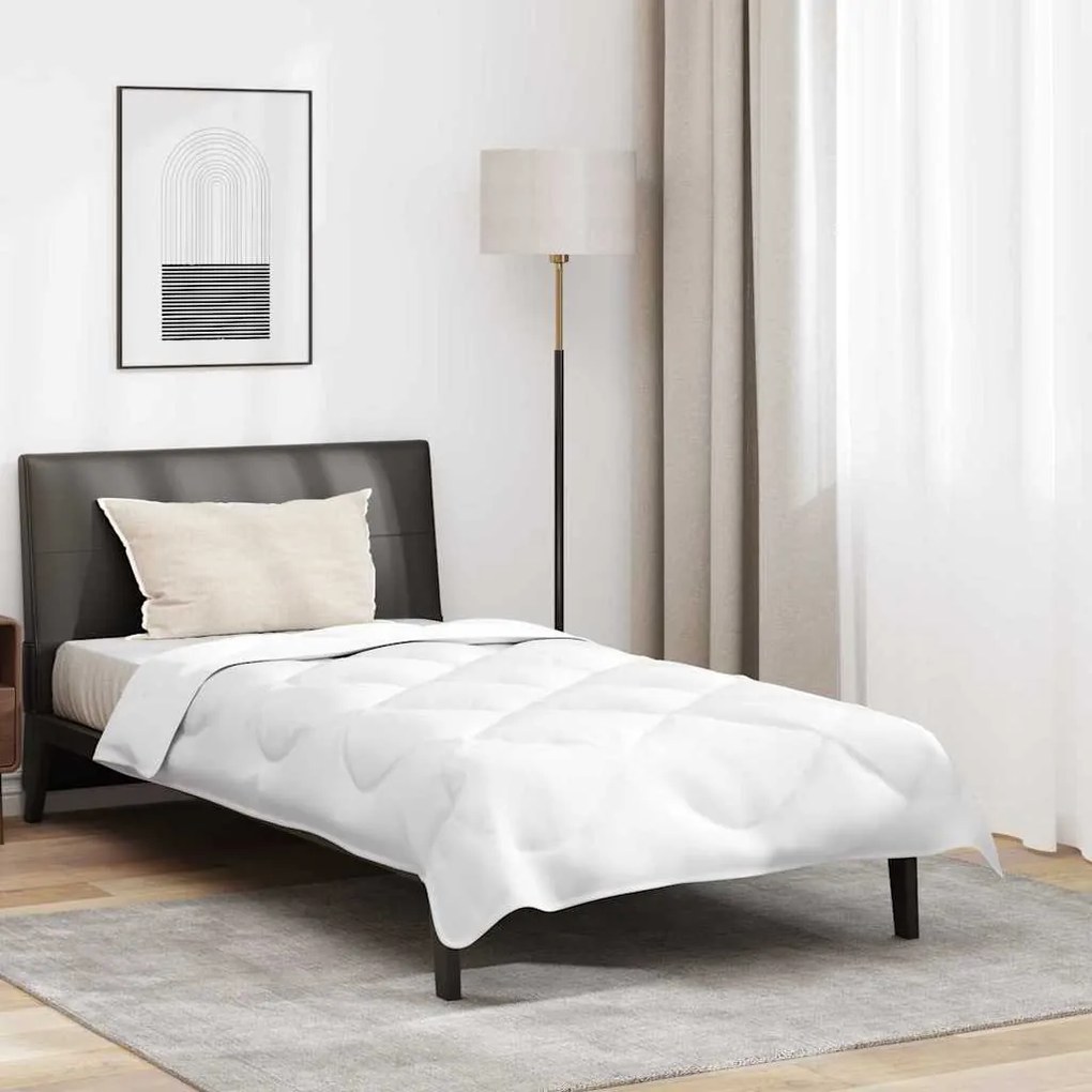 Conjunto de Edredom de Inverno 2 pcs Branco 155 x 220 cm Microfibra