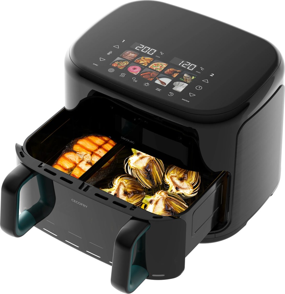 Fritadeira de ar digital Cecofry&amp;Grill Smokin'Prime 11000 com quatro resistências