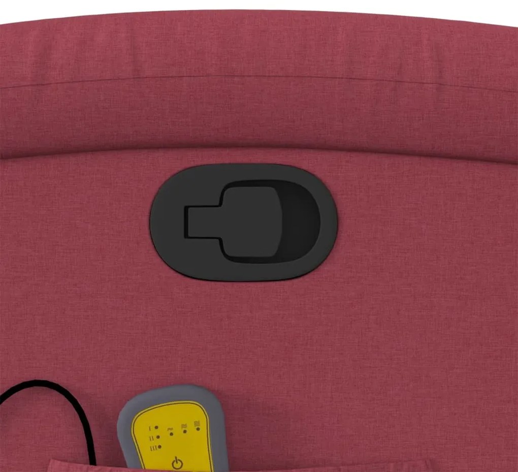 Poltrona de massagens reclin. elevatória tecido vermelho tinto