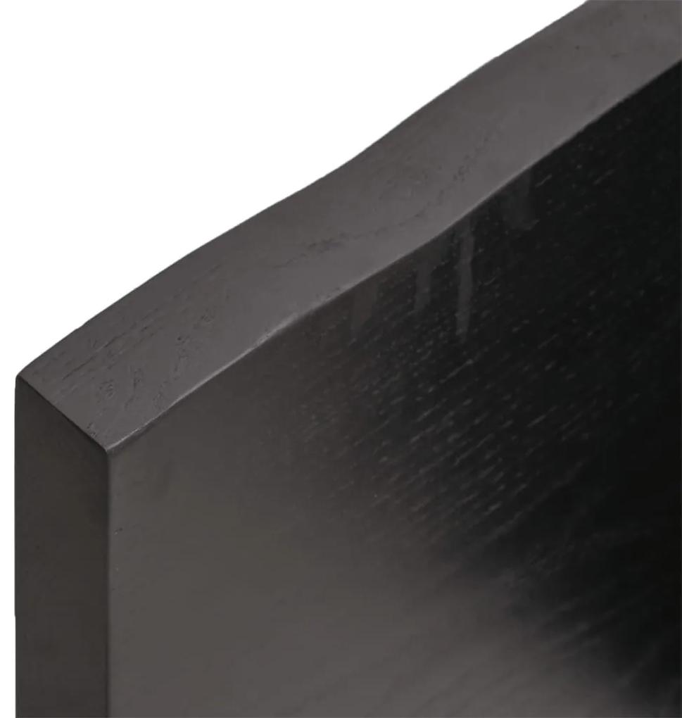 Prateleira de parede 220x30x4 cm carvalho tratado cinza-escuro