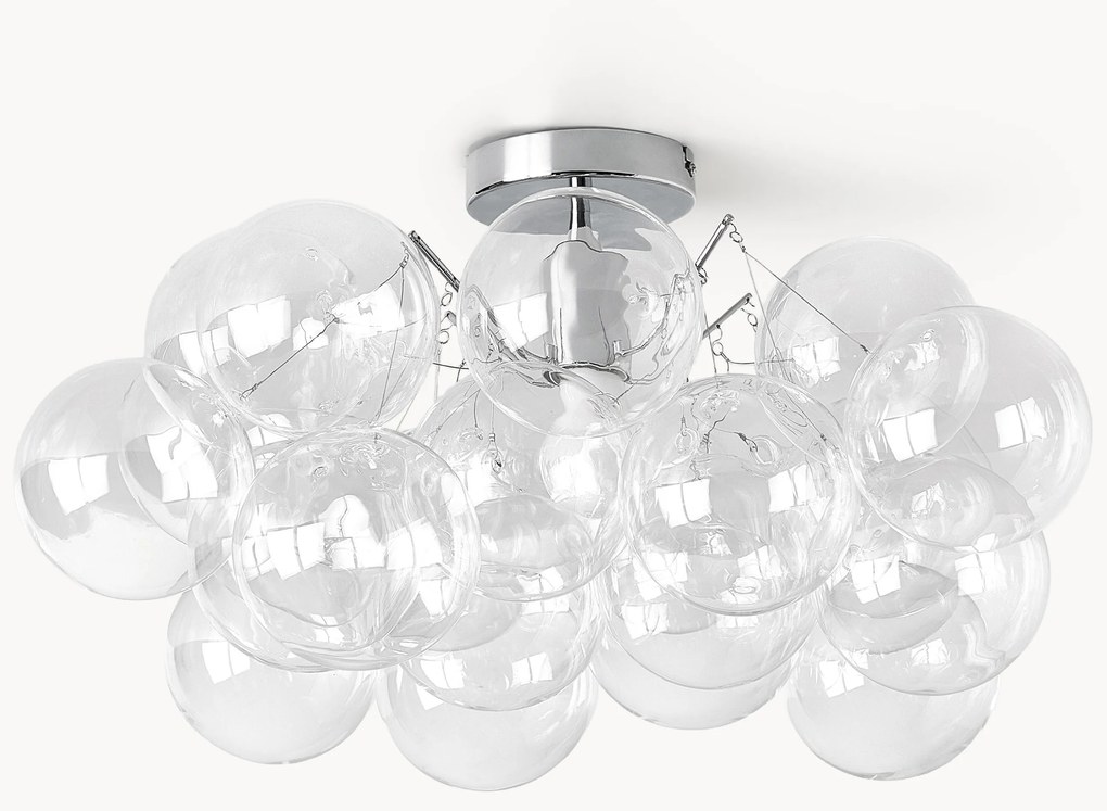 Candeeiro de teto de vidro Bubbles Chrome