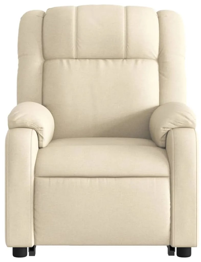 Poltrona reclinável elevatória tecido cor creme