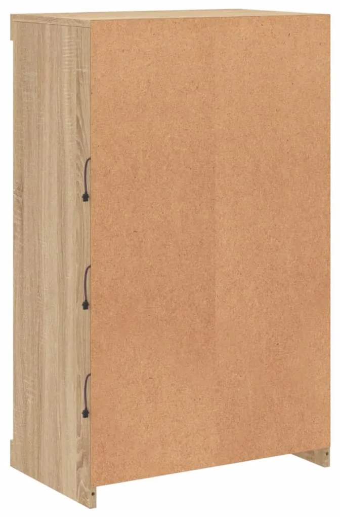 Aparador com luzes LED 60,5x37x100 cm carvalho sonoma