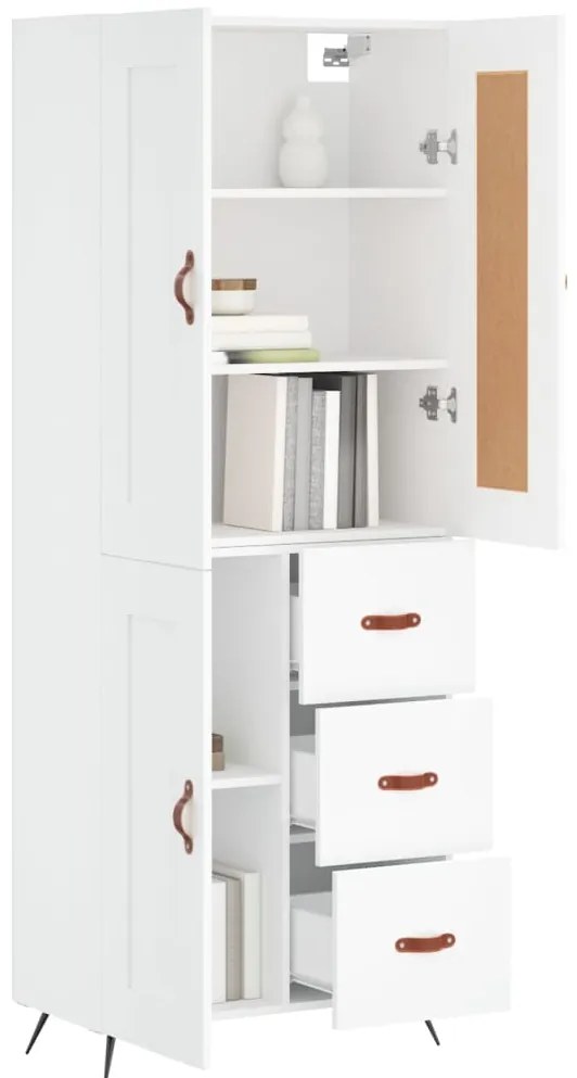 Armário alto 69,5x34x180 cm derivados de madeira branco