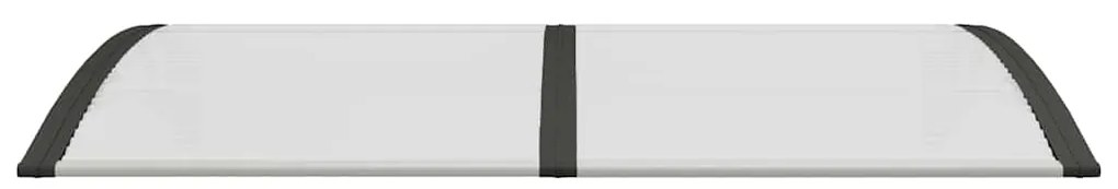 Toldo para porta 150x75 cm policarbonato preto/transparente