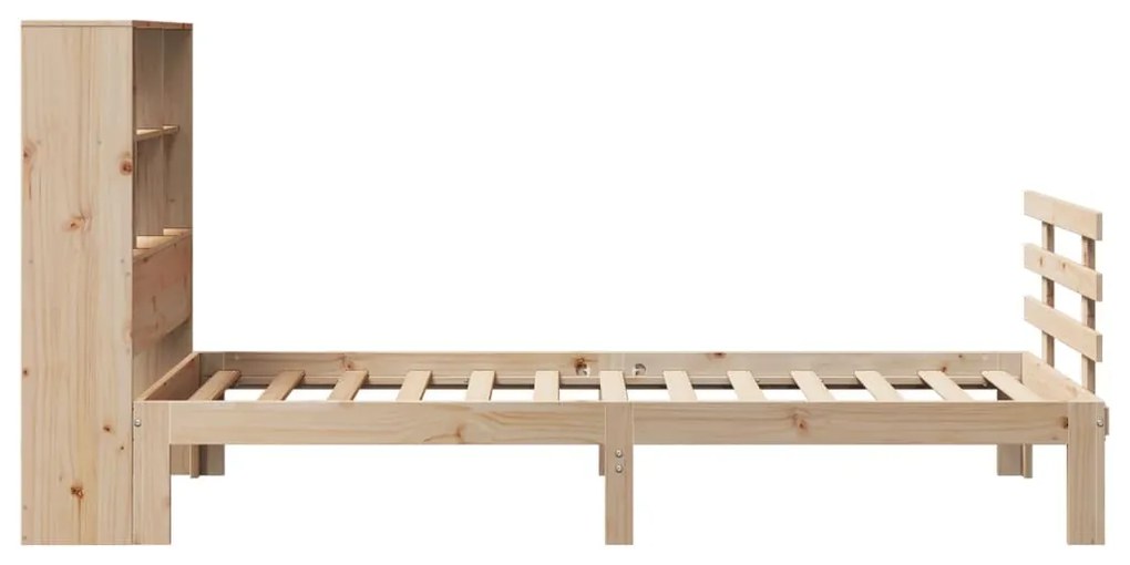 Cama com estante sem colchão 100x200 cm pinho maciço