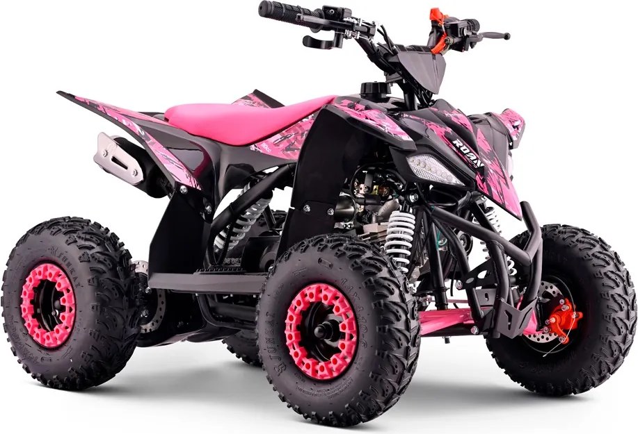Mini moto 4 gasolina para crianças de gasolina 110cc Roan Ratte R6 R-N-1,C/ marcha-atrás e limitador velocidade Rosa