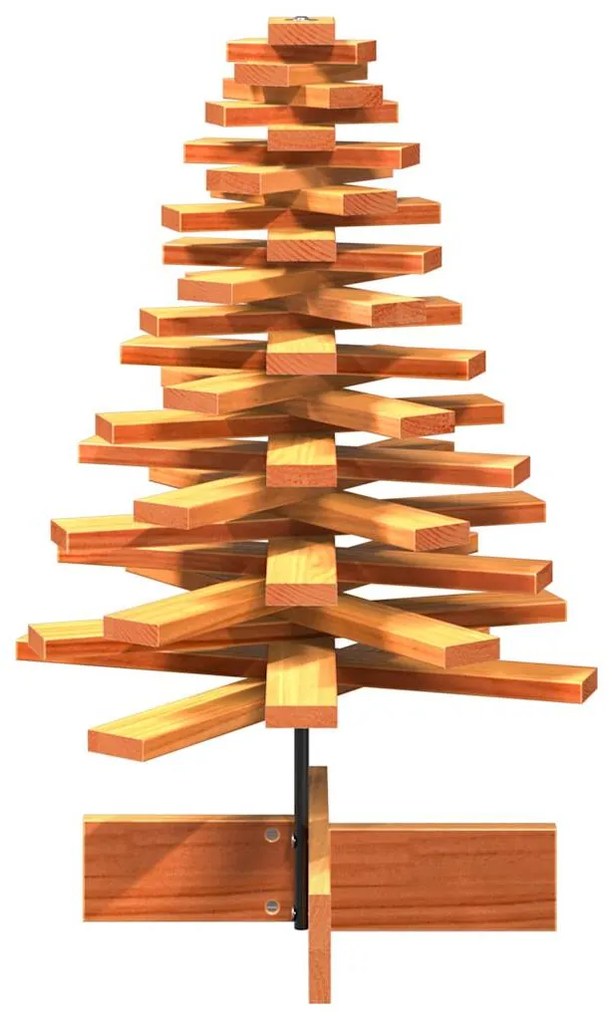 Árvore de Natal decorativa 80 cm pinho maciço castanho-mel