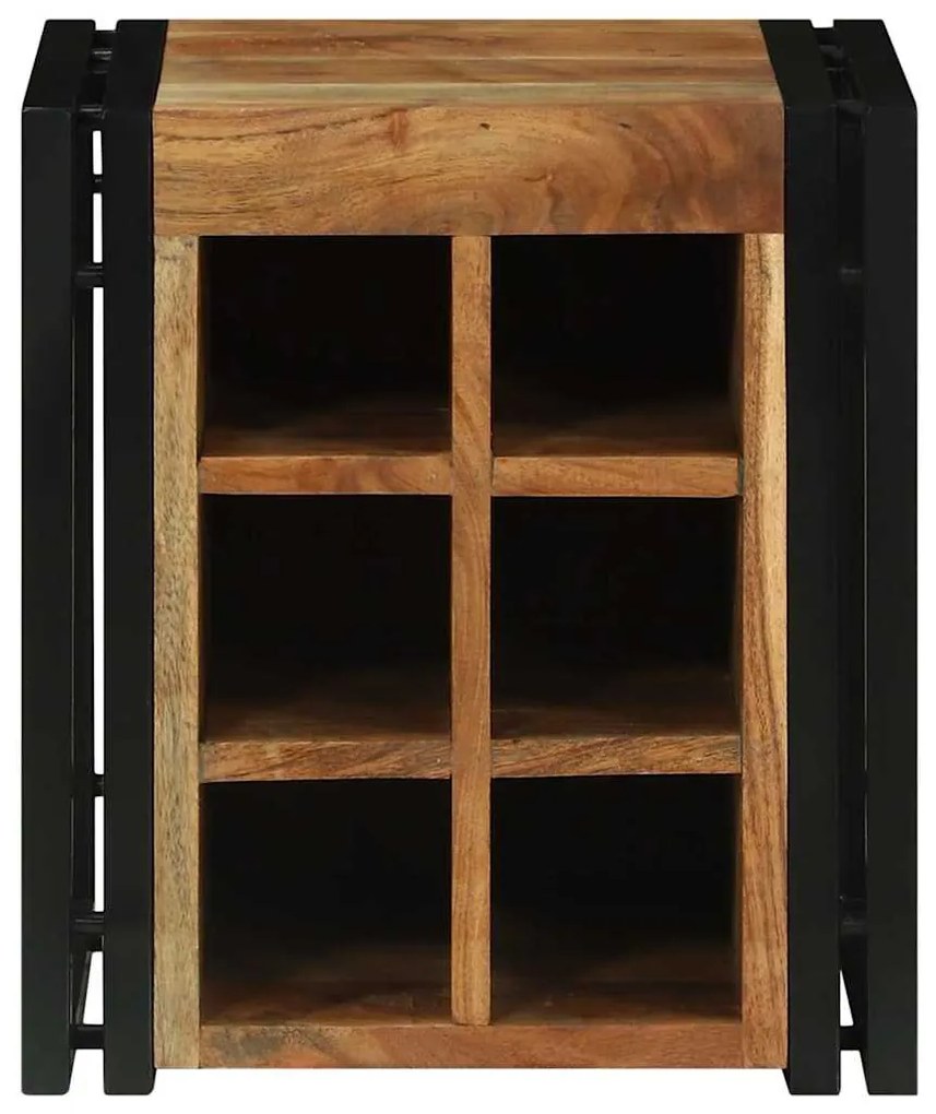 Cavalete de Vinho 34.5x35x39 cm Madeira Maciça de Acácia