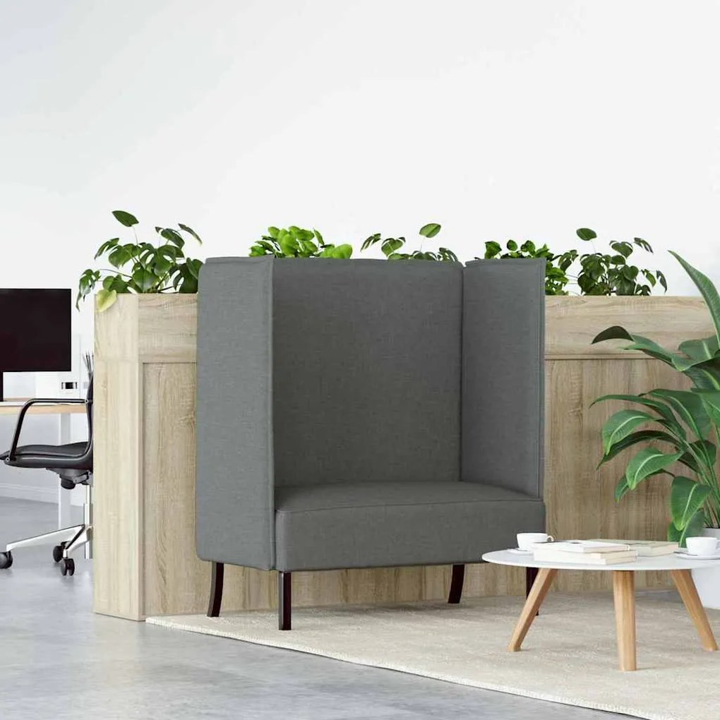 vidaXL Sofá Highback Cinza Escuro 109x56x121 cm Tecido