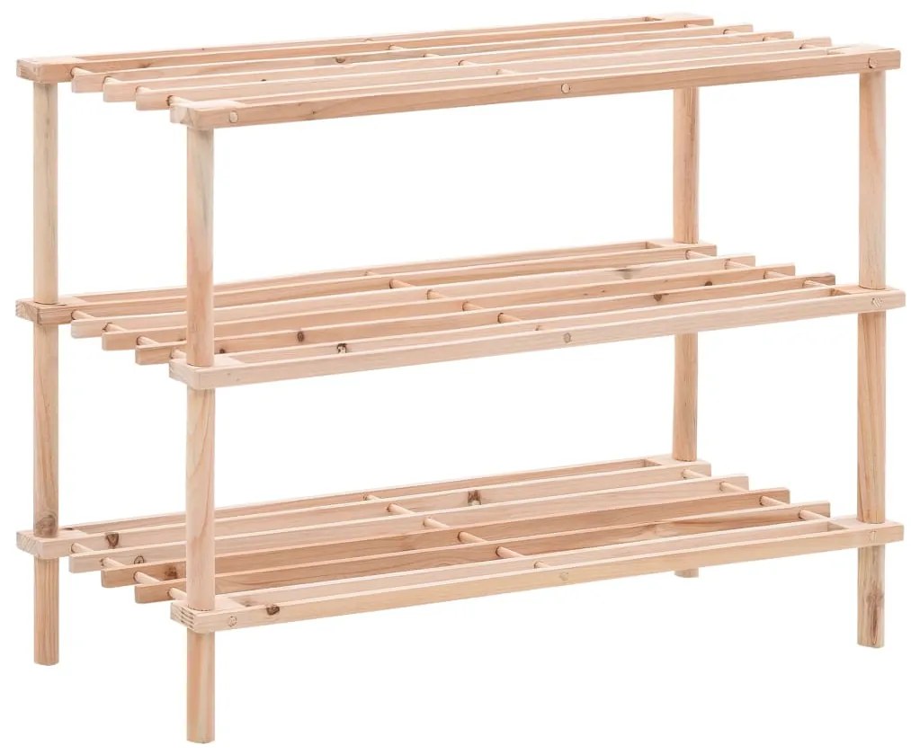 Sapateira com 3 prateleiras madeira de abeto maciça