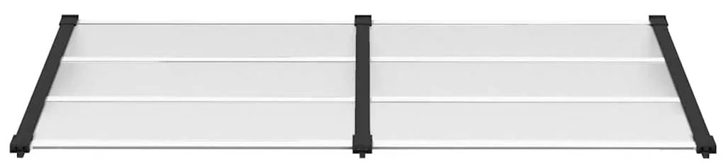 Toldo para porta 199x90 cm policarbonato preto/transparente