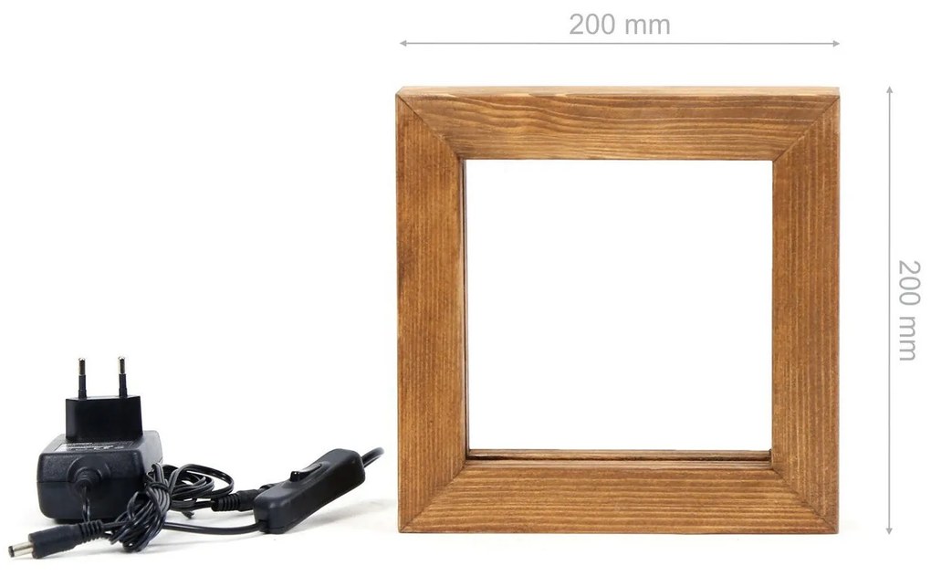 Candeeiro de Mesa KN10 – Castanho – 20 x 20 x 5 cm