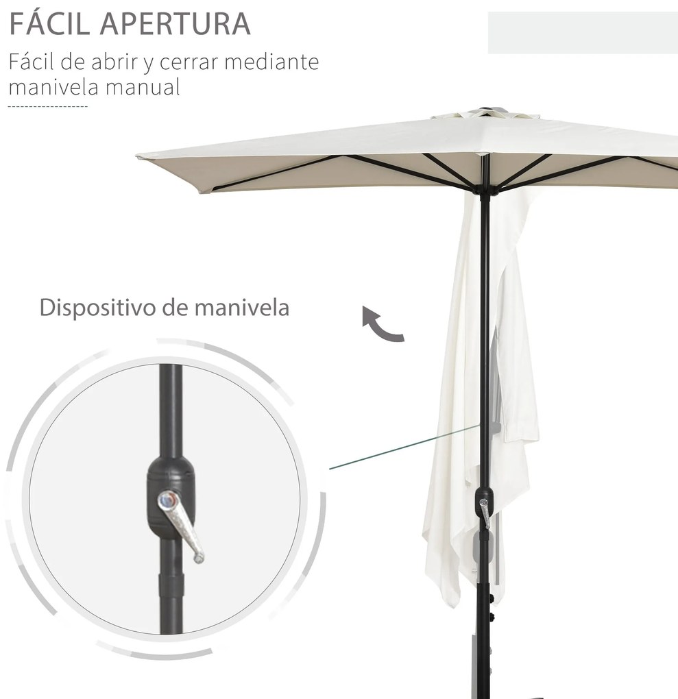 Meia chapéu de sol 230x130x245 cm chapéu de sol para Parede Jardim com