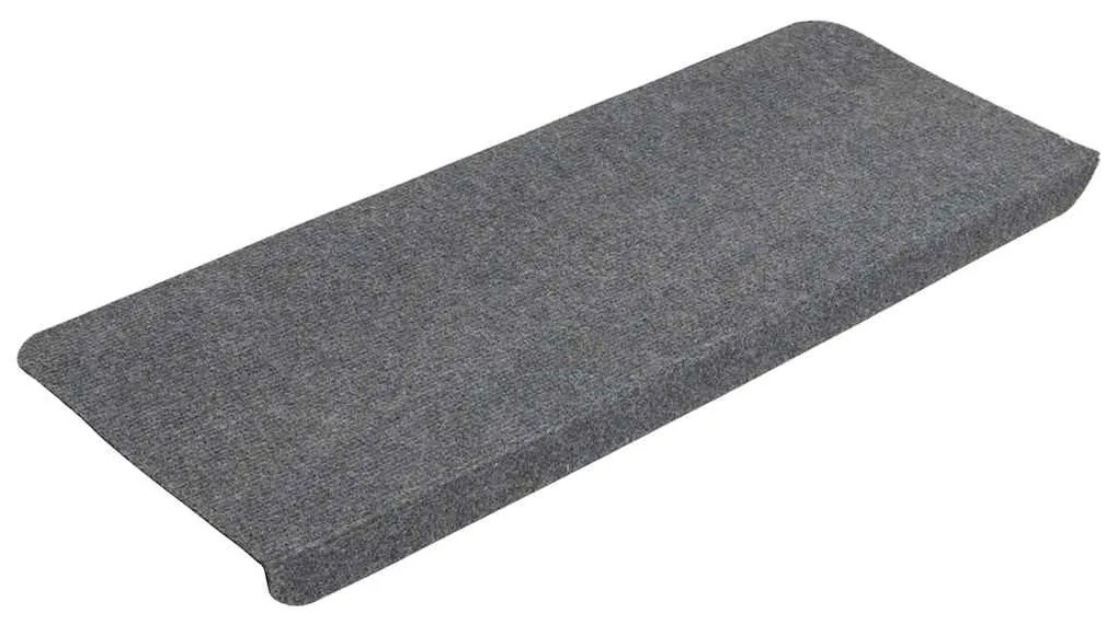 Tapetes de escada adesivos 30 pcs 65x24,5x3,5 cm cinzento