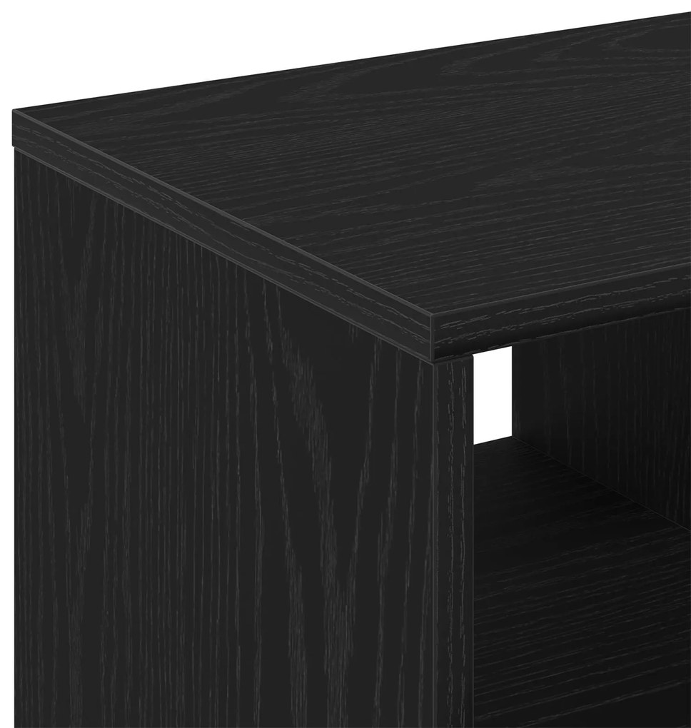 Mesa de Apoio vidaXL Preta em Madeira de Carvalho 50x30x50 cm