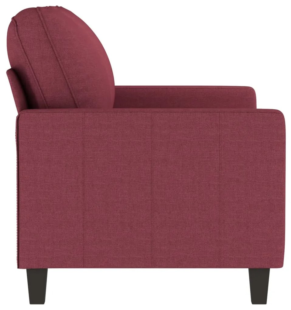 Sofá de 2 lugares tecido 120 cm vermelho tinto